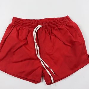 90s New Sportcraft Youth Nylon Soccer Shorts Red